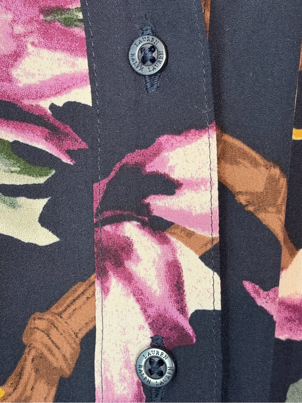 Lauren Ralph Lauren Karalynn Long Sleeve Day Dress Equestrian Chain Floral Print - Picture 8 of 9